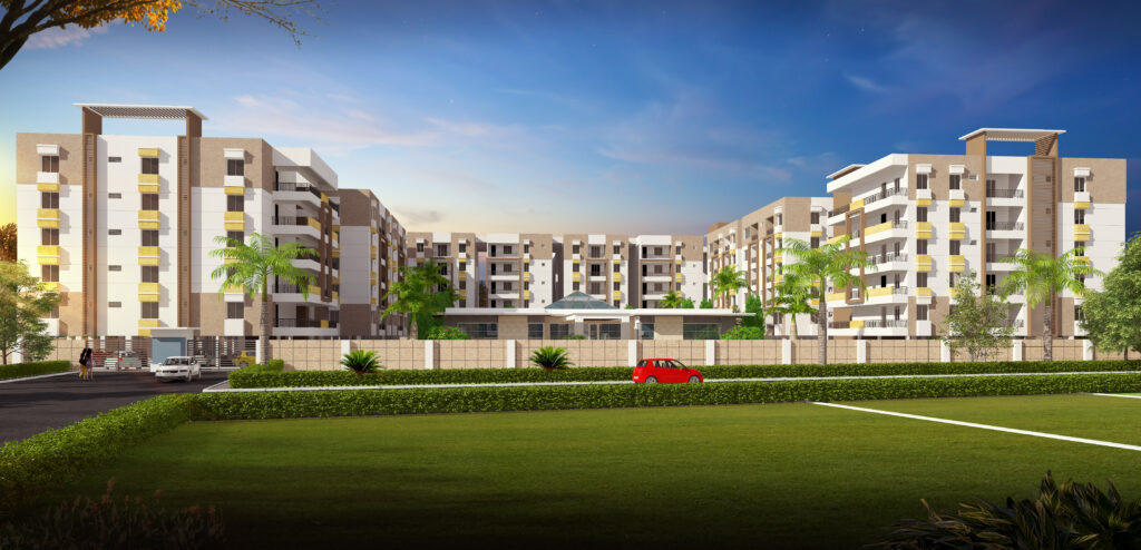 Image of BTR – SERENITY: A Tranquil Oasis Amidst Urban Living. Discover Luxurious 3 and 4 BHK Apartments Set amidst Lush Landscapes, Providing Residents with Serenity and Comfort in the Heart of the City.