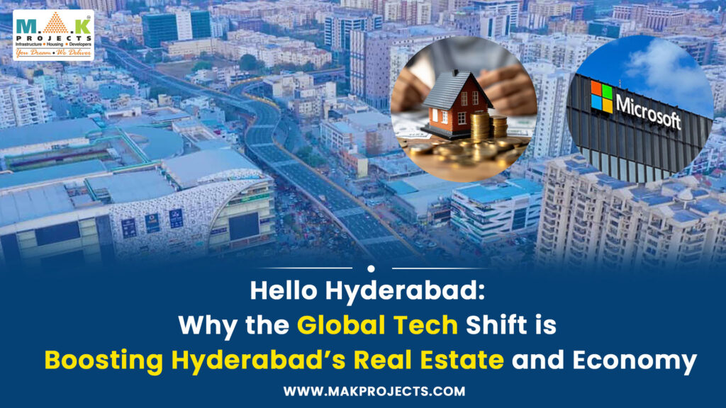 Hyderabad Real Estate Growth Visualized Through City Skyline, Tech Parks, And Residential Buildings