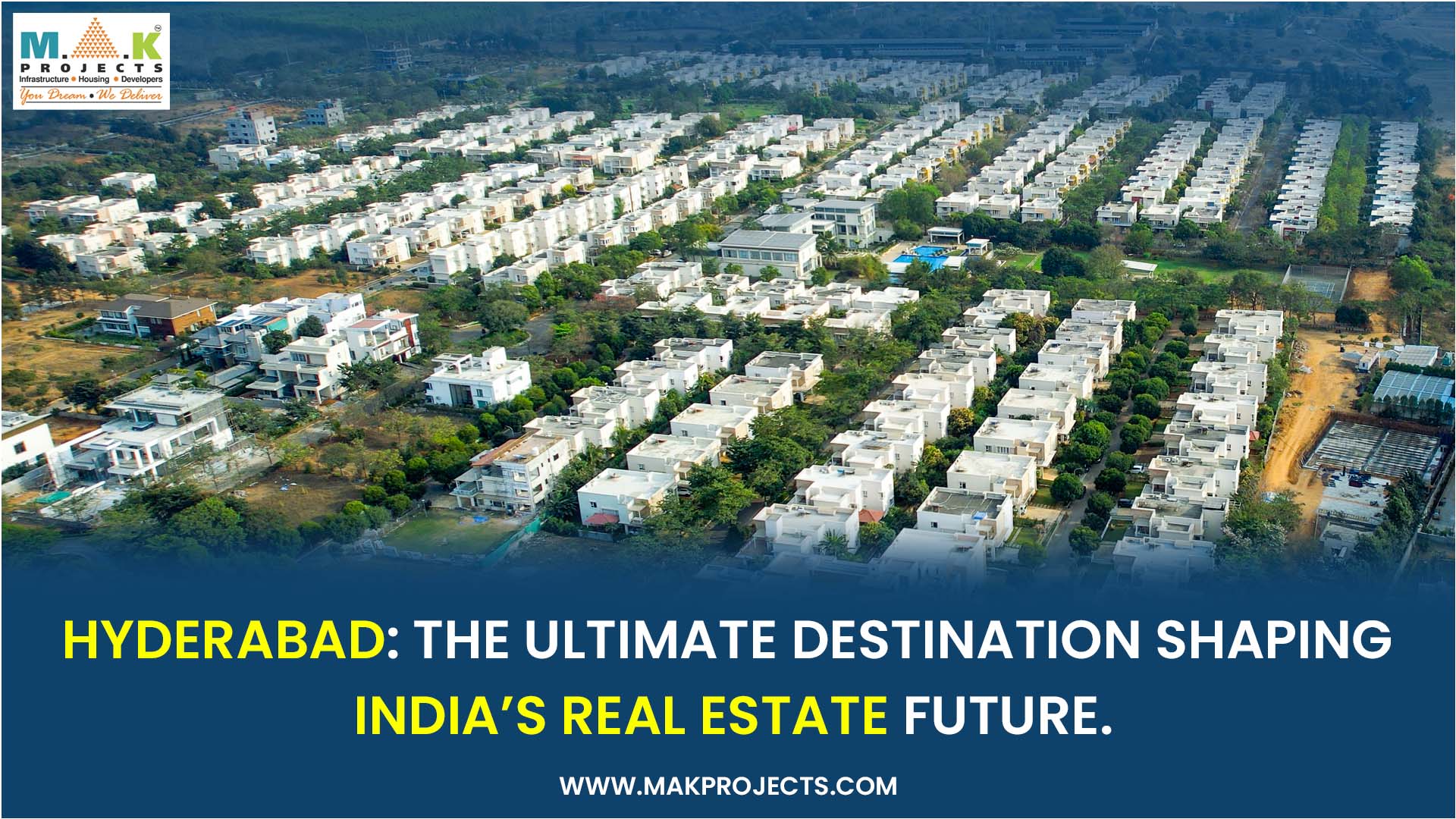 Luxury Villas In Hyderabad By Mak Projects Showcasing Premium Real Estate Growth In India.
